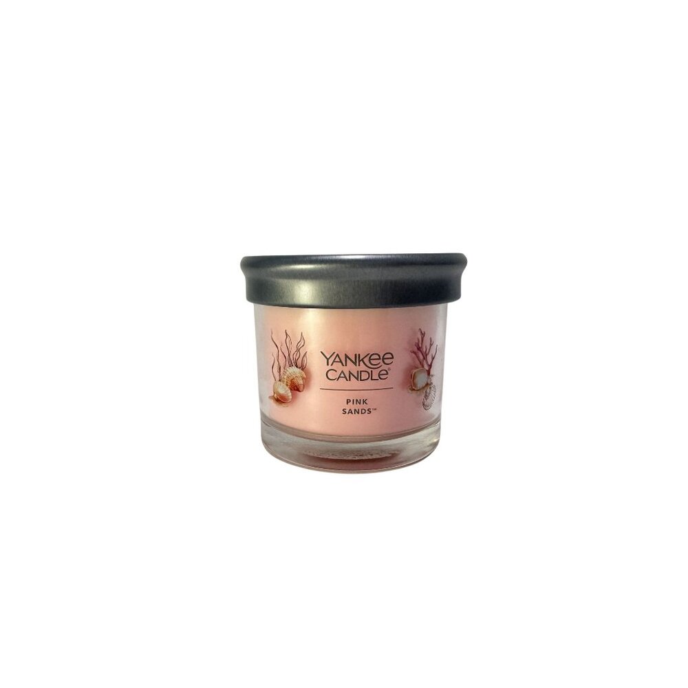 Yankee Candle Pink Sands 4.1 oz Glass Tumbler Single Wick Unused